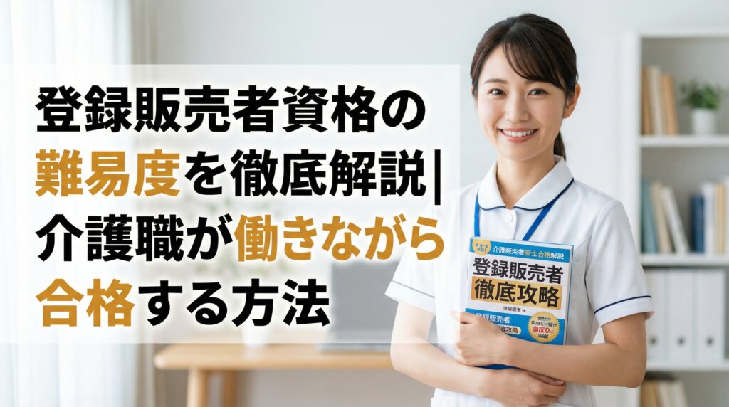 登録販売者資格の難易度を徹底解説|介護職が働きながら合格する方法