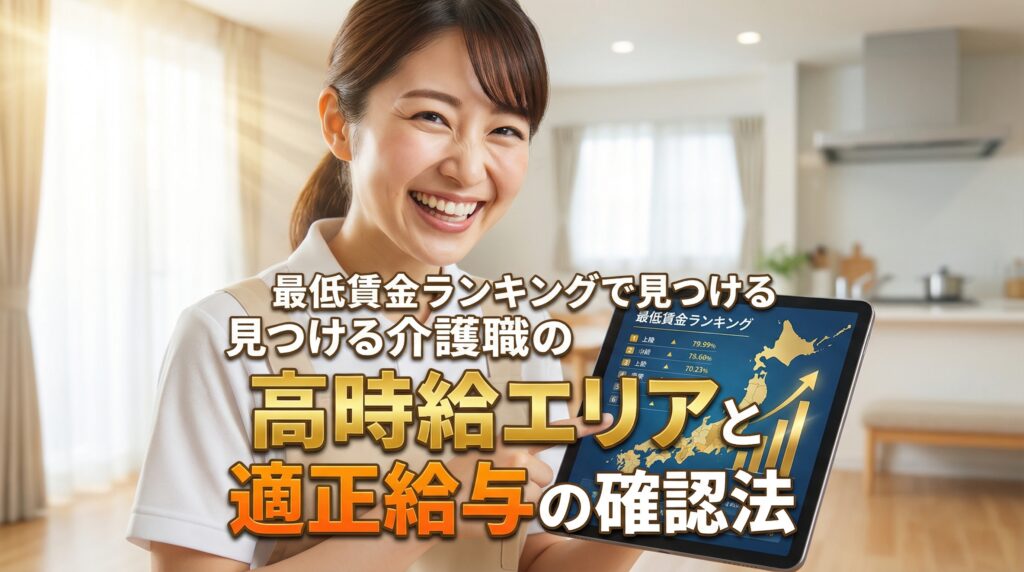 最低賃金ランキングで見つける介護職の高時給エリアと適正給与の確認法