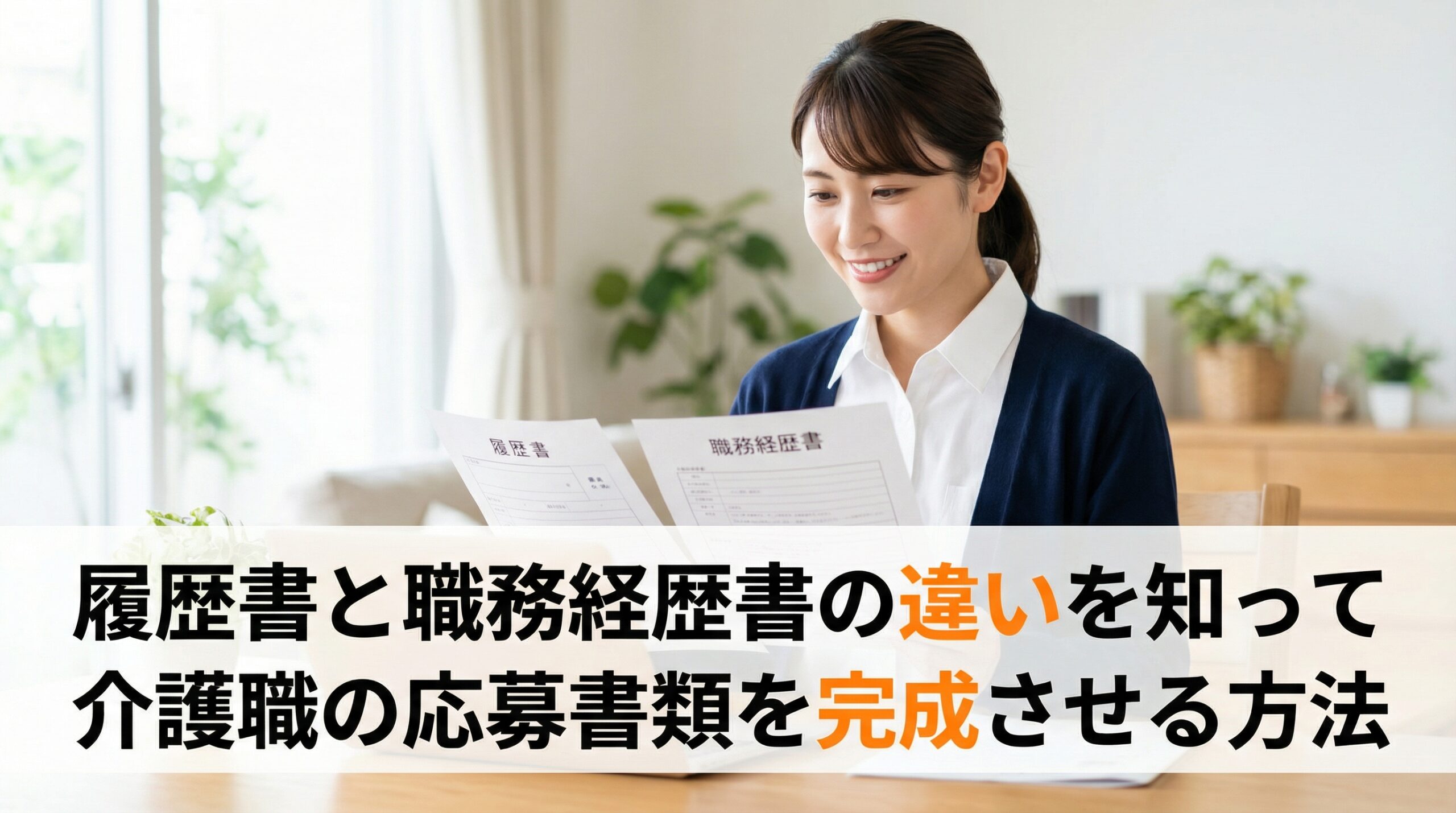 履歴書と職務経歴書の違いを知って介護職の応募書類を完成させる方法