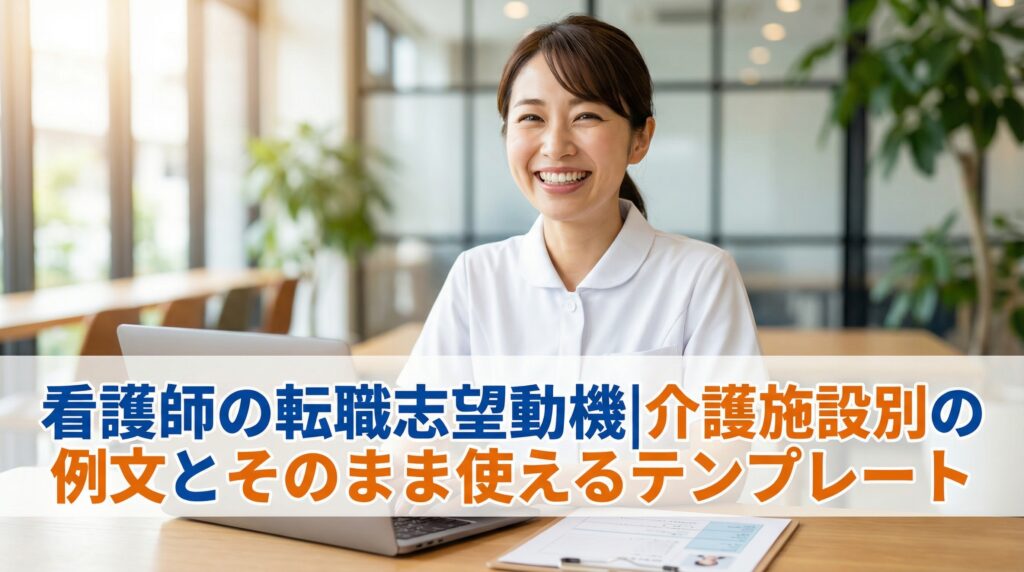 看護師の転職志望動機|介護施設別の例文とそのまま使えるテンプレート