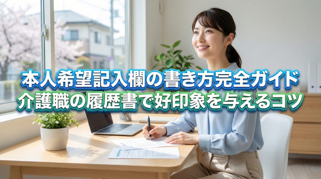 本人希望記入欄の書き方完全ガイド│介護職の履歴書で好印象を与えるコツ