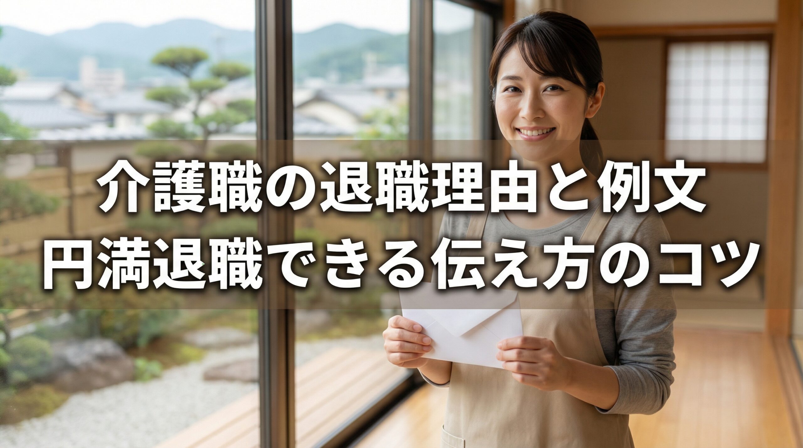 介護職の退職理由と例文｜円満退職できる伝え方のコツ