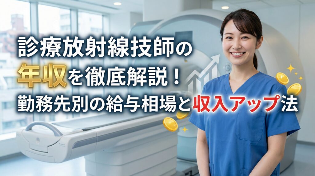 診療放射線技師の年収を徹底解説！勤務先別の給与相場と収入アップ法
