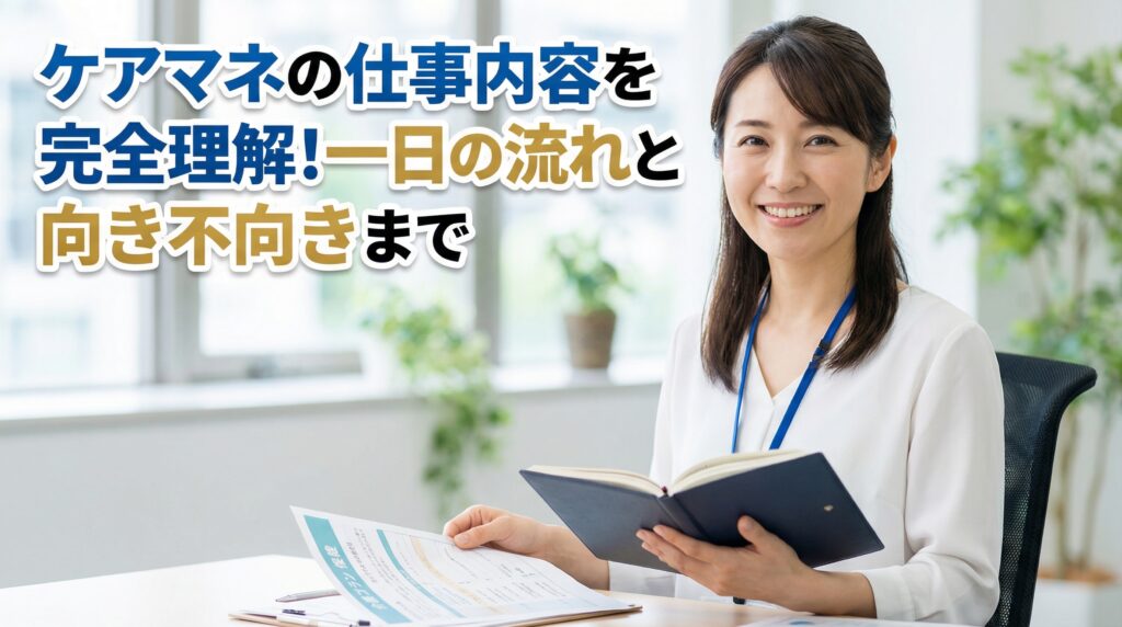 ケアマネの仕事内容を完全理解!一日の流れと向き不向きまで