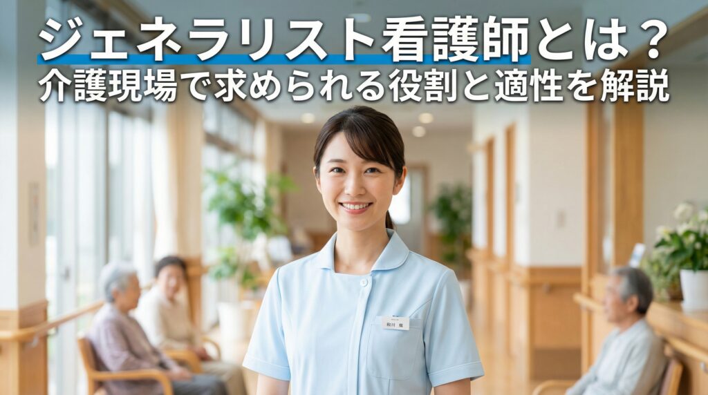 ジェネラリスト看護師とは？介護現場で求められる役割と適性を解説