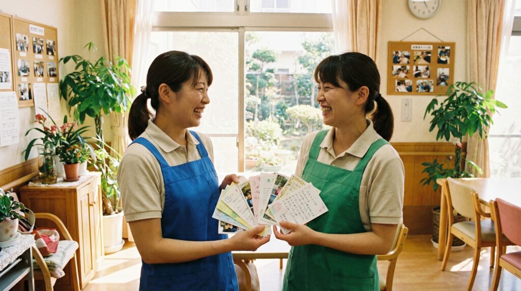介護職ならではの思い出を入れたメッセージの作り方