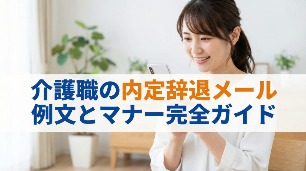 介護職の内定辞退メール例文とマナー完全ガイド