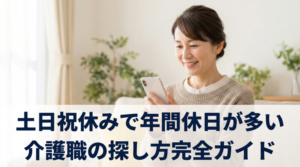 土日祝休みで年間休日が多い介護職の探し方完全ガイド
