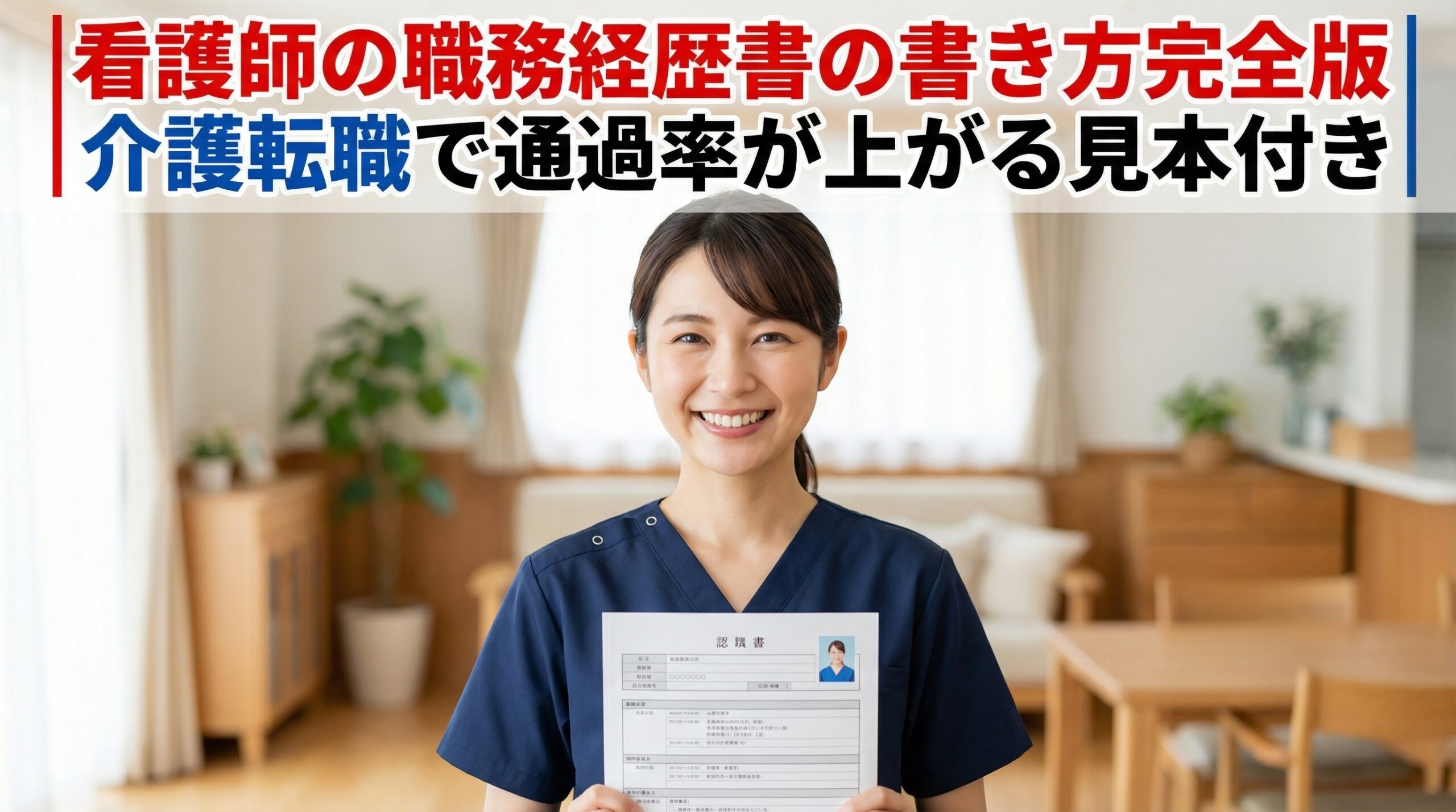 看護師の職務経歴書の書き方完全版|介護転職で通過率が上がる見本付き