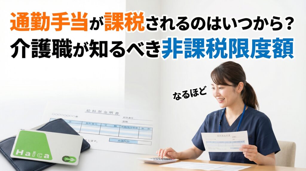通勤手当が課税されるのはいつから？介護職が知るべき非課税限度額