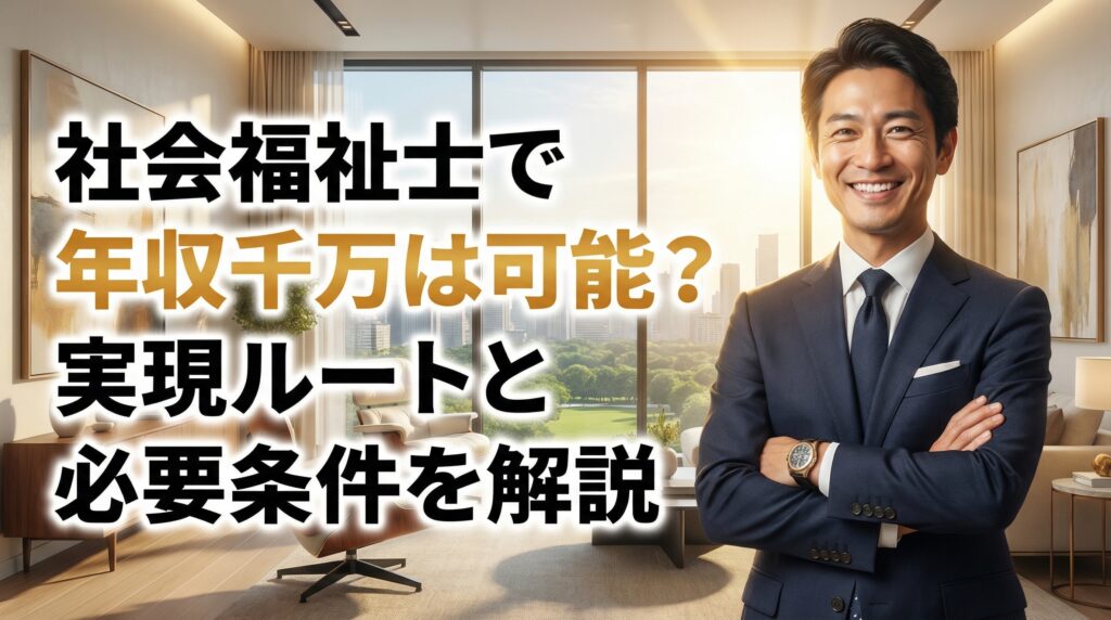 社会福祉士で年収千万は可能？実現ルートと必要条件を解説