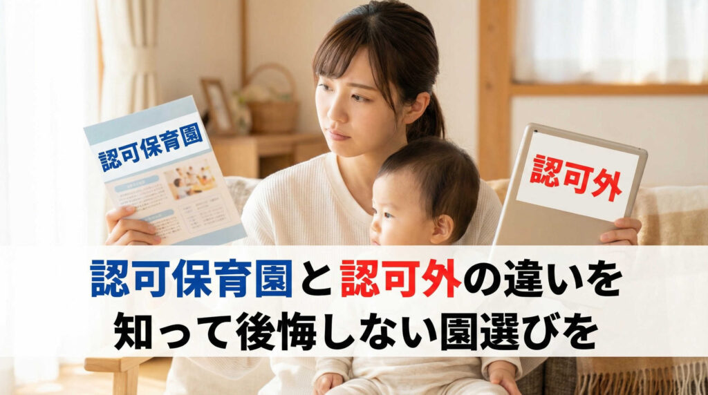 認可保育園と認可外の違いを知って後悔しない園選びを