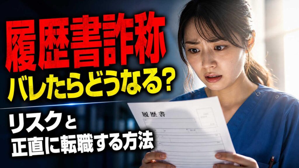 履歴書詐称がバレたらどうなる?リスクと正直に転職する方法