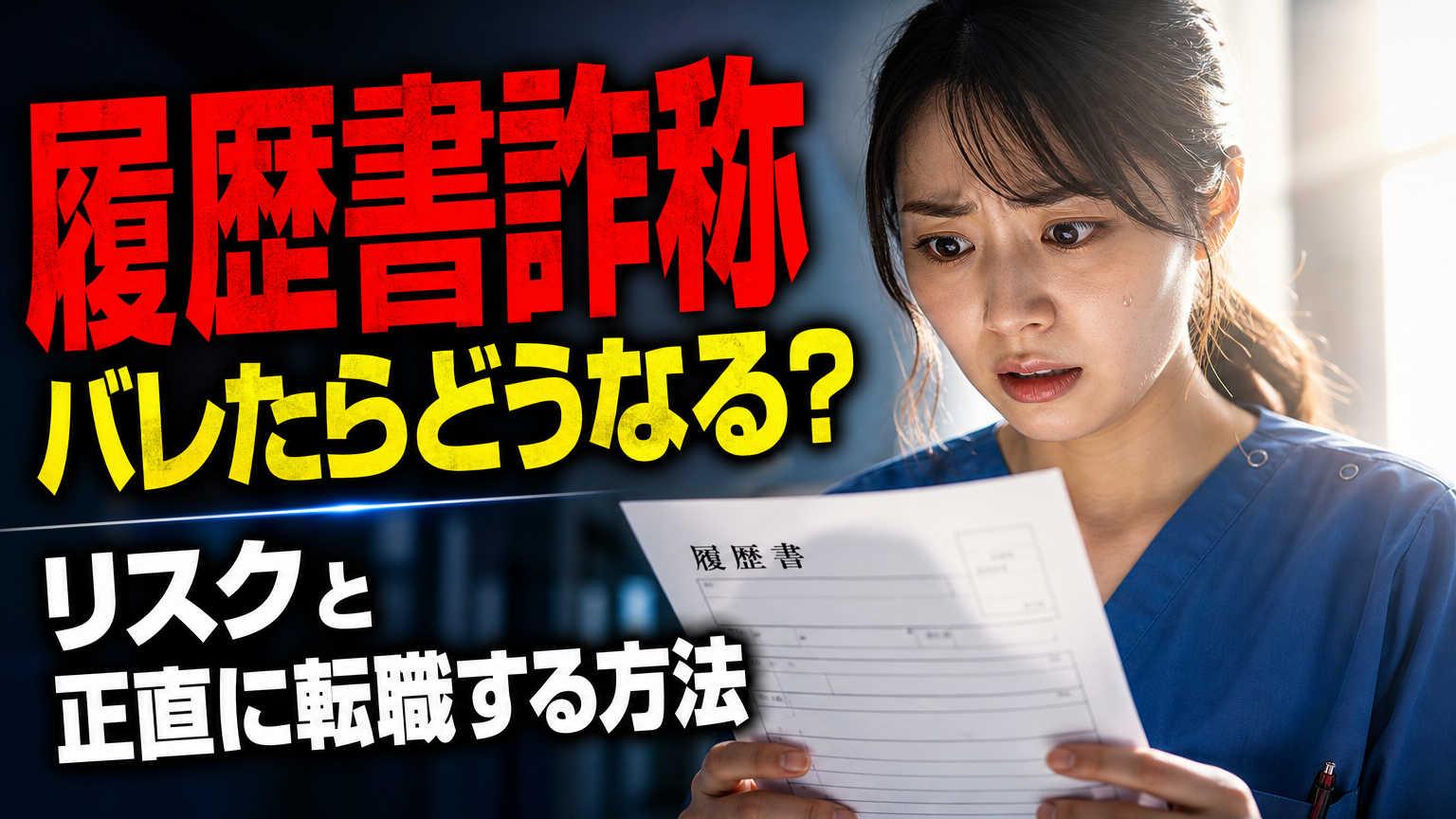 履歴書詐称がバレたらどうなる?リスクと正直に転職する方法