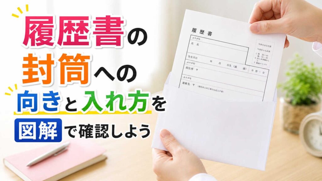 履歴書の封筒への向きと入れ方を図解で確認しよう