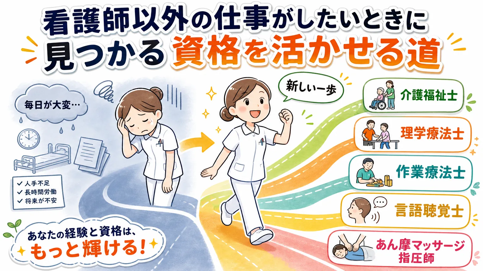 看護師以外の仕事がしたいときに見つかる資格を活かせる道