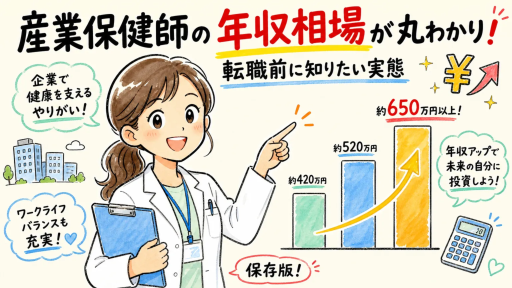 産業保健師の年収相場が丸わかり!転職前に知りたい実態