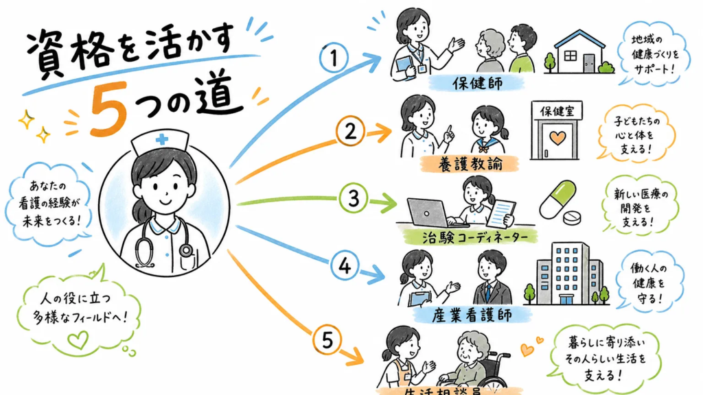 看護師資格や経験を活かせるおすすめの仕事
