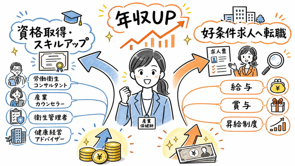 産業保健師として年収を上げる方法
