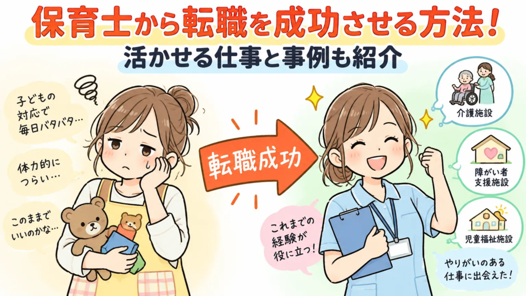 保育士から転職を成功させる方法！活かせる仕事と事例も紹介