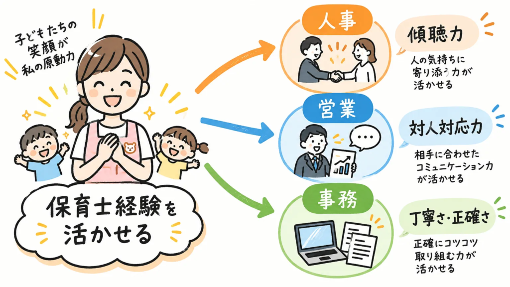保育士から転職できる一般企業の職種