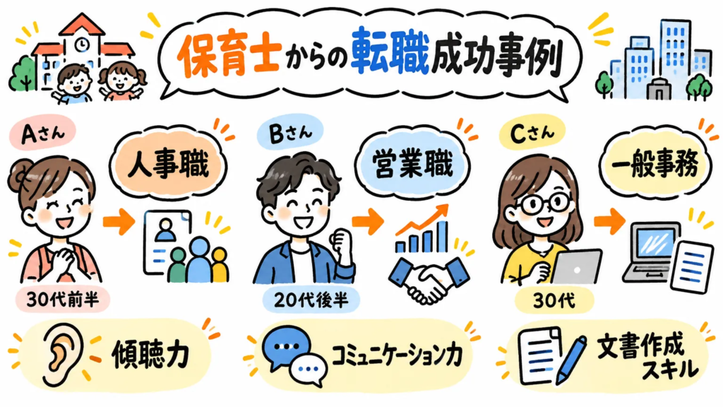 保育士から一般企業へ転職した人の成功事例